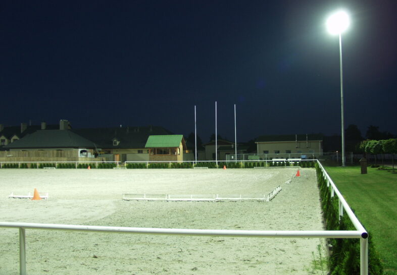 Lighting of the horse stud in Warka